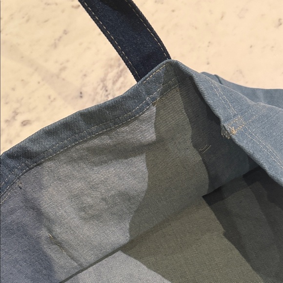 Bloomingdale's Blue Denim Tote with Pocket - Picture 7 of 7